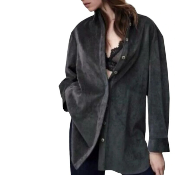 Zara | Corduroy Button-down Shirt Jacket  Size XS - Picture 1 of 7
